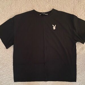 Oversized Playboy Black T-Shirt